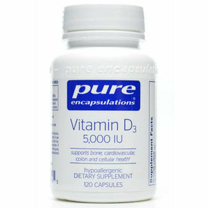 Pure Encapsulations, Vitamin D3 5000 IU 120 capsules