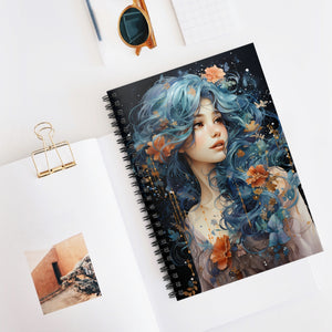 Flower Fairy Spiral Ruled Line Notebook, Soft Cover