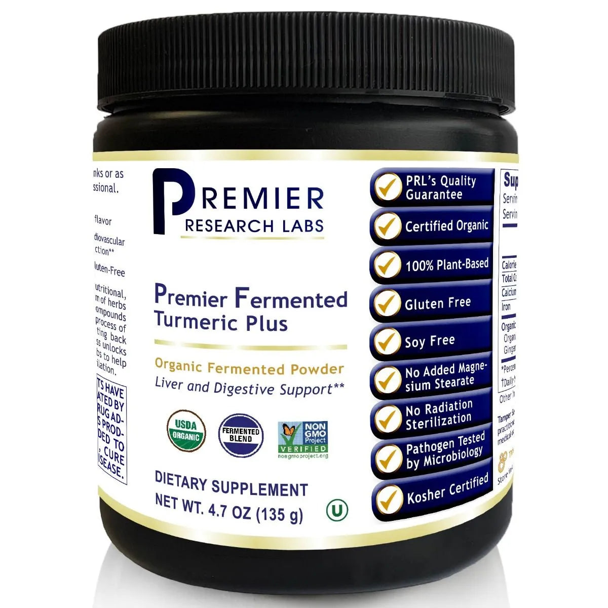 Poudre de curcuma fermenté Premier 4,7 oz