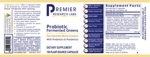 Premier Fermented Greens 150 caps