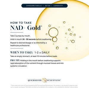 NAD+ Gold benefits panel