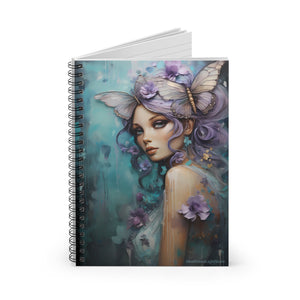 Cuaderno con líneas en espiral y diseño de hadas de fantasía #3