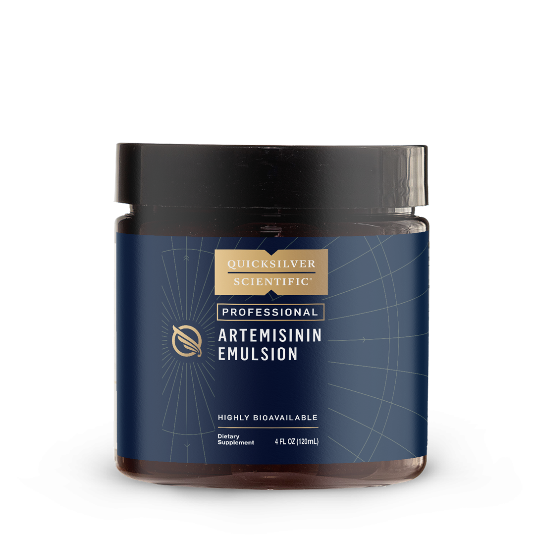 Quicksilver Artemisinin emulsion bottle