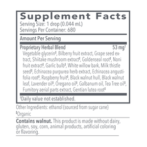 Biocidin® – 1oz supplement facts