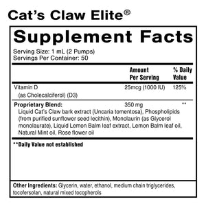Cat's Claw Elite liposomal immune formula