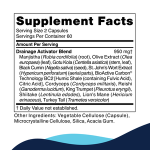 Drainage Activator supplement facts
