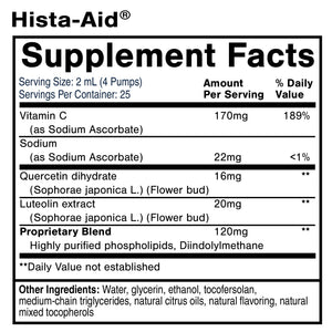 Hista-Aid supplement facts