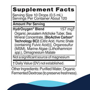 HydrOxygen supplement facts