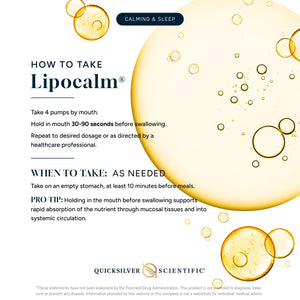LipoCalm how to take infographic
