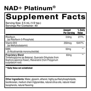 NAD+ Platinum liposomal longevity formula