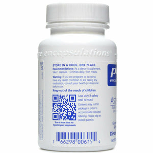 Astaxanthin 60 gels by Pure Encapsulations Information Label