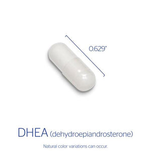 Pure Encapsulations, DHEA (micronized) 25 mg — Capsule size and certifications