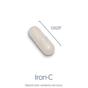 Pure Encapsulations, Iron-C — Capsule size and certifications