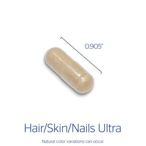 Pure Encapsulations, Hair/Skin/Nails Ultra — Capsule size and certifications