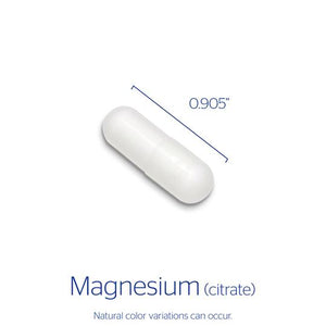 Pure Encapsulations, Magnesium (Citrate) — Capsule size and certifications