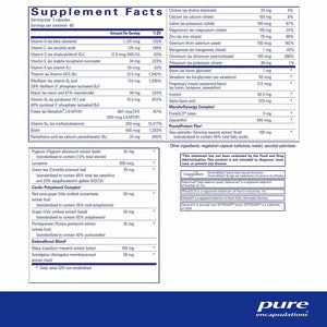 Pure Encapsulations, Men's Nutrients — Supplement facts panel