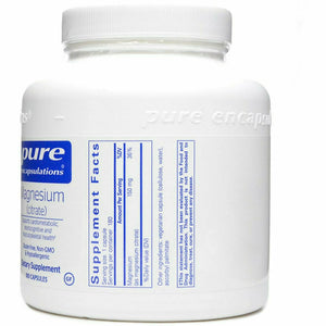 Magnesium (citrate) 150 mg 180 vcaps by Pure Encapsulations Supplement facts Label