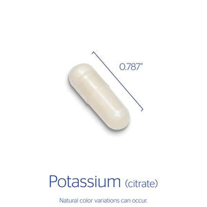 Pure Encapsulations, Potassium (Citrate) — Capsule size and certifications