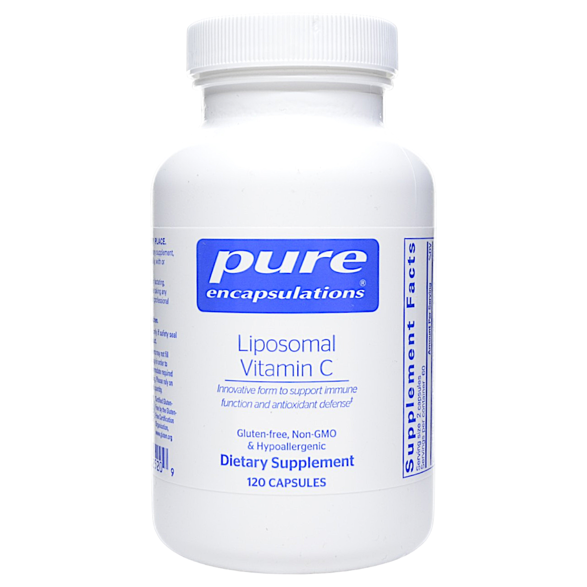 Pure Encapsulations, Liposomal Vitamin C 120 capsules