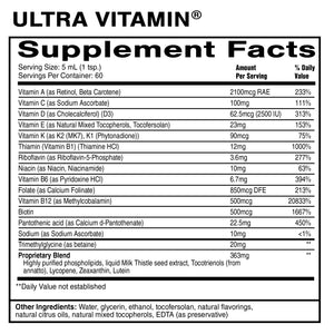 Ultra Vitamin 300 mL supplement facts