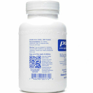 Pure Encapsulations, Magnesium (citrate) 150 mg 90 capsules Recommendations/Warning Label