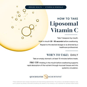 Liposomal Vitamin C supplement facts and directions