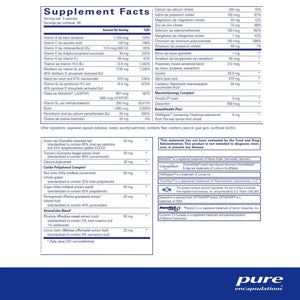 Pure Encapsulations, Women's Nutrients 40+ — Supplement facts panel