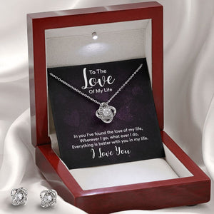 Love Knot Earring & Necklace Set - To My Love