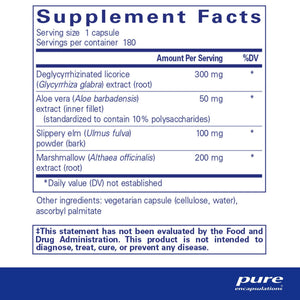 Pure Encapsulations, DGL Plus® — Supplement facts panel