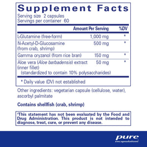 Pure Encapsulations, G.I. Integrity 120 — Supplement facts panel