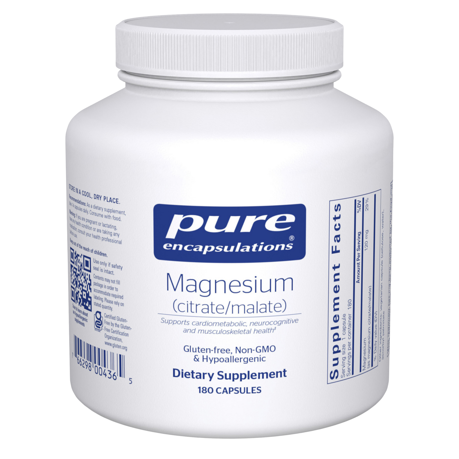 Pure Encapsulations, Magnesium (Citrate/Malate) (MCM1 | Magnesium (citrate/malate) 180's)