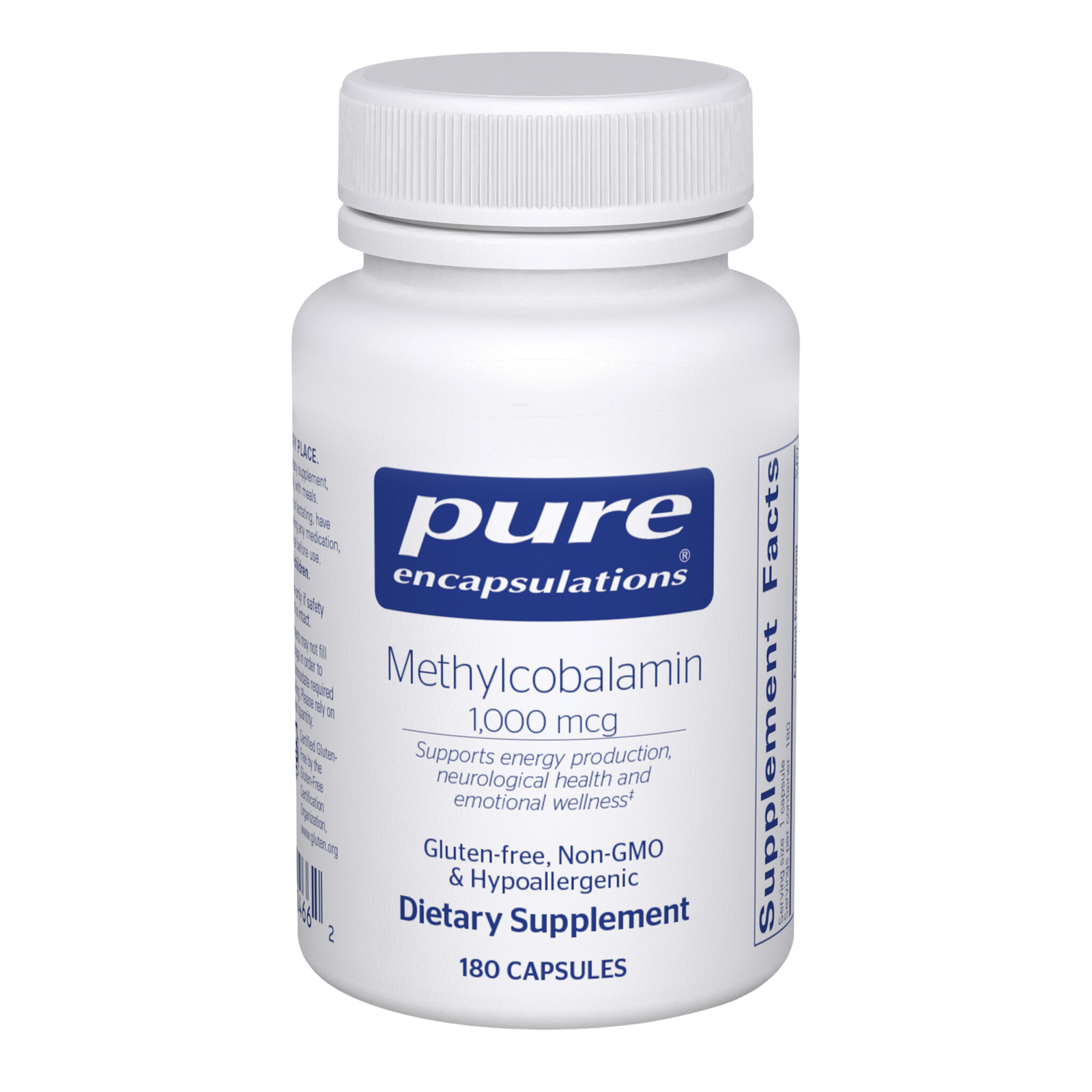Pure Encapsulations, Methylcobalamin 1000 mcg (MT1 | Methylcobalamin 1,000 mcg 180's)