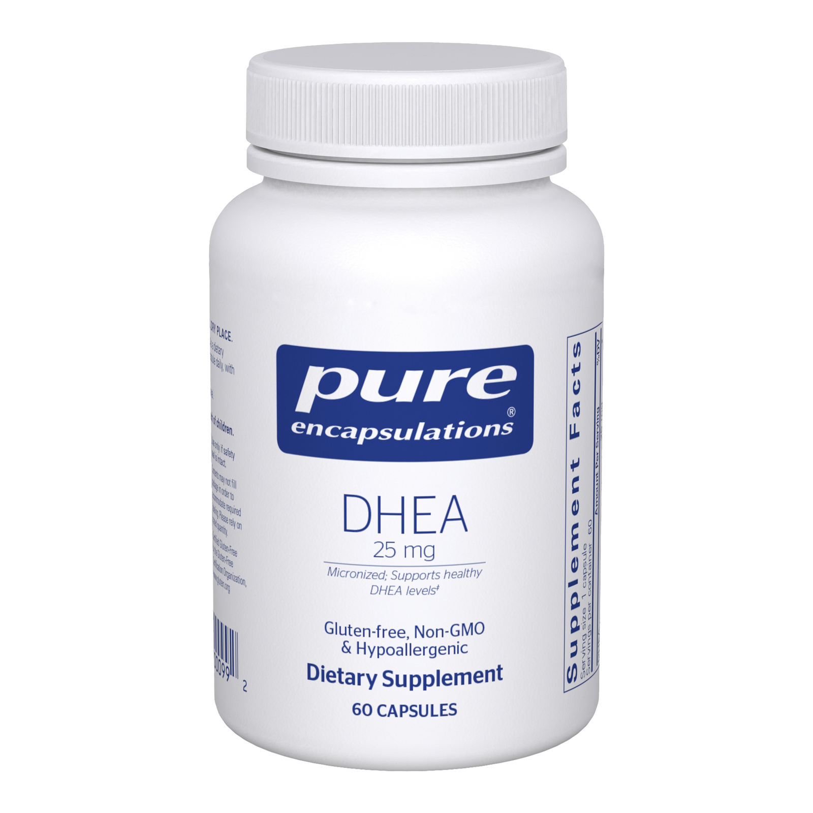 Pure Encapsulations, DHEA (micronized) 25 mg (DH26 | DHEA 25 mg. 60's)