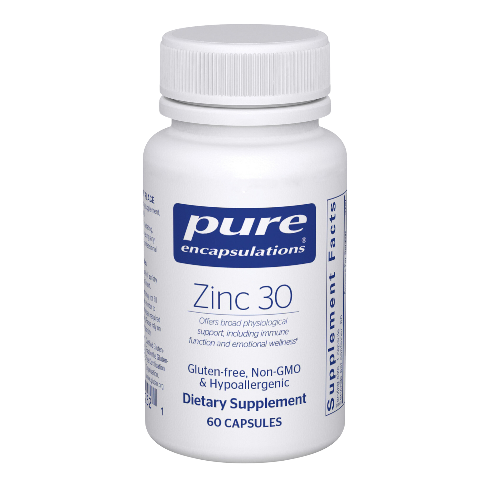 Pure Encapsulations, Zinc 30 (Z36 | Zinc 30 - 60's)