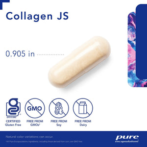 Pure Encapsulations, Collagen JS — Capsule size and certifications