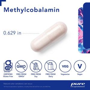 Pure Encapsulations, Methylcobalamin 1,000 mcg — Capsule size and certifications