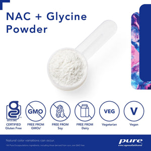 Pure Encapsulations, NAC + Glycine Powder — Capsule size and certifications