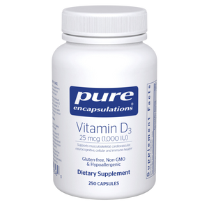 Pure Encapsulations, Vitamin D3 25 mcg (1,000 IU) 250 capsules