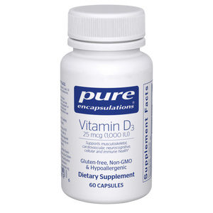 Pure Encapsulations, Vitamin D3 25 mcg (1,000 IU) 60 capsules