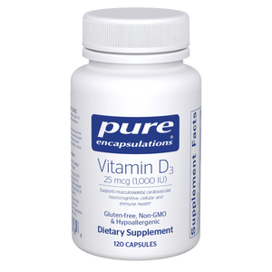 Pure Encapsulations, Vitamin D3 25 mcg (1,000 IU) 120 capsules