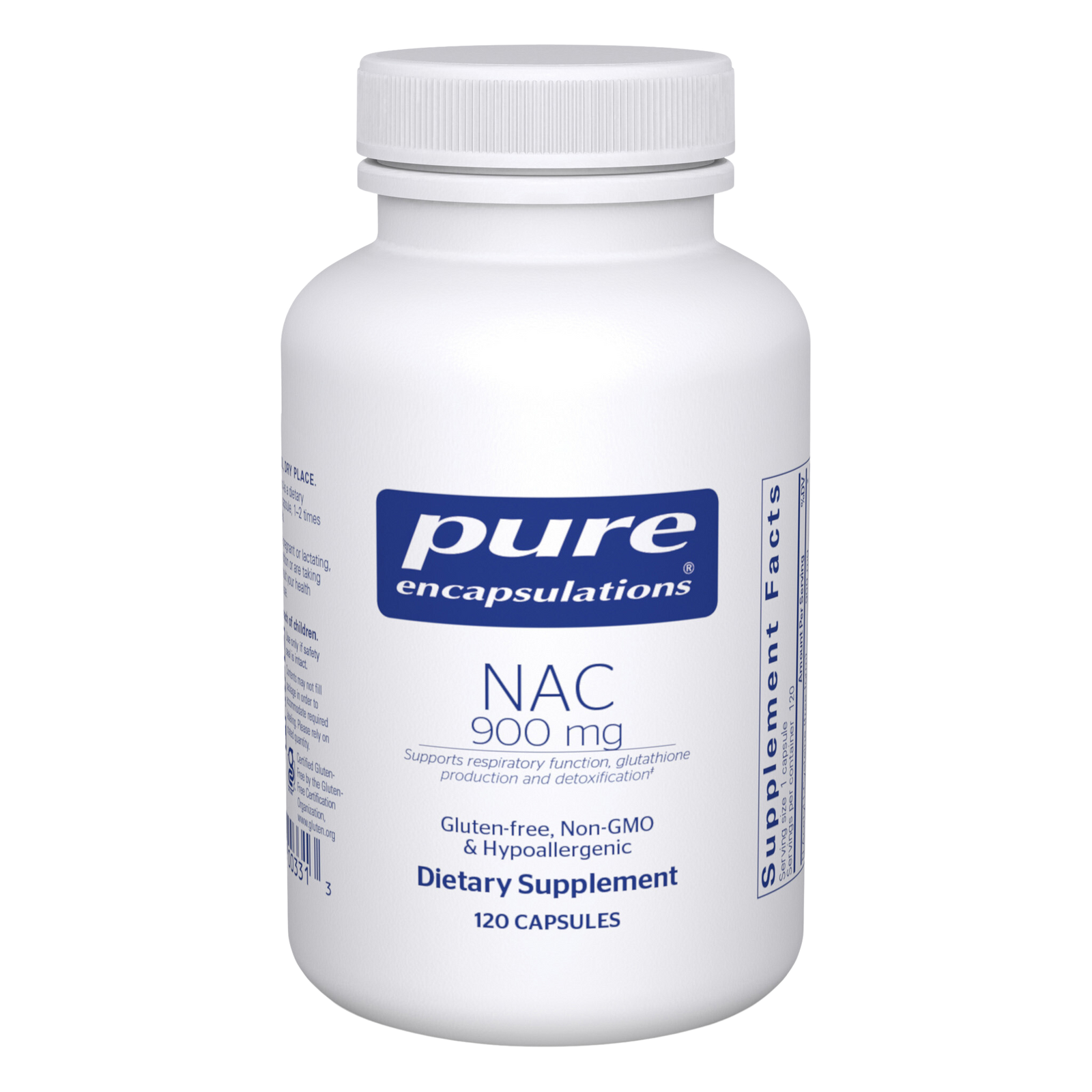 Pure Encapsulations, NAC (n-acetyl-l-cysteine) 900 mg 120 capsules