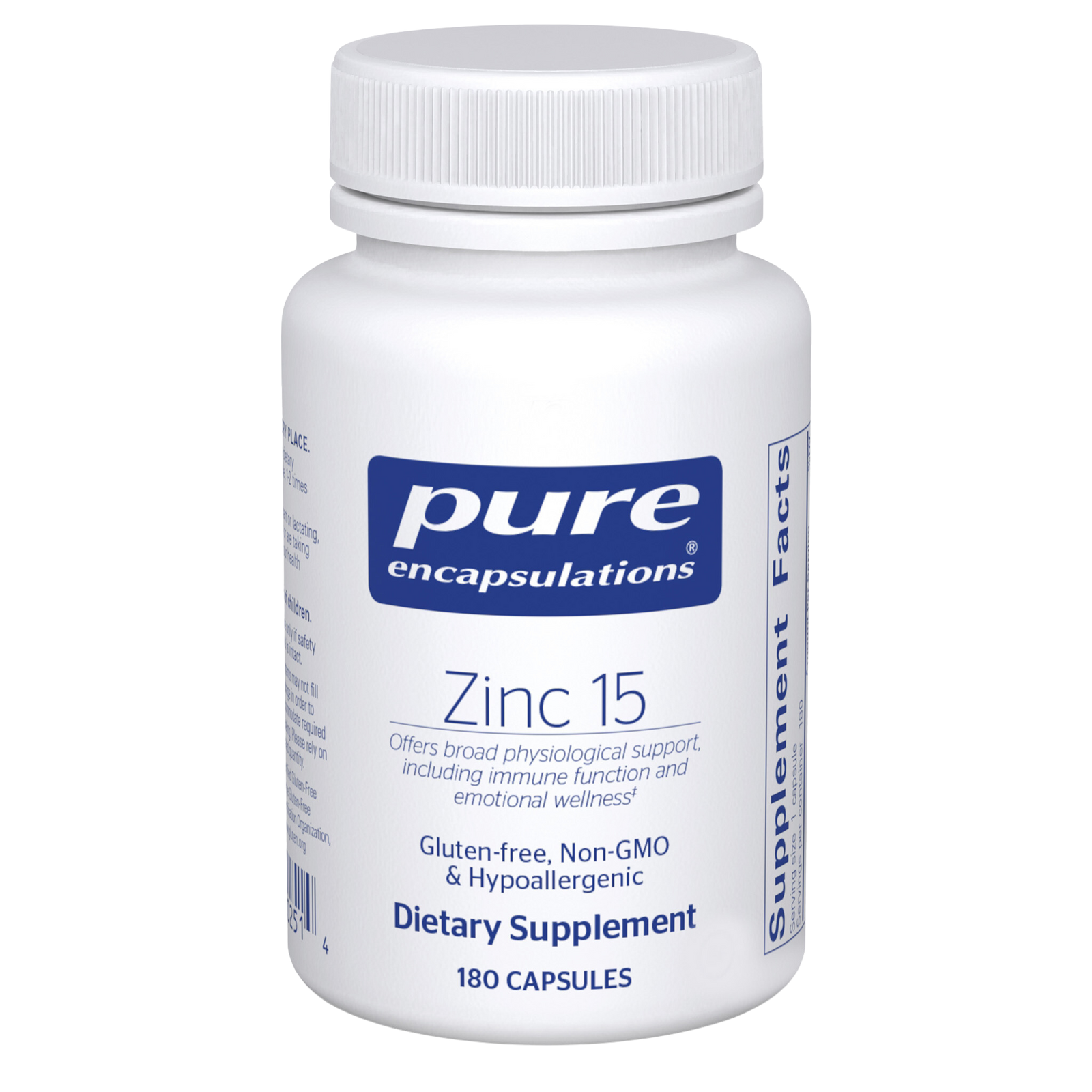 Pure Encapsulations, Zinc 15 — Zinc 15 - 180's
