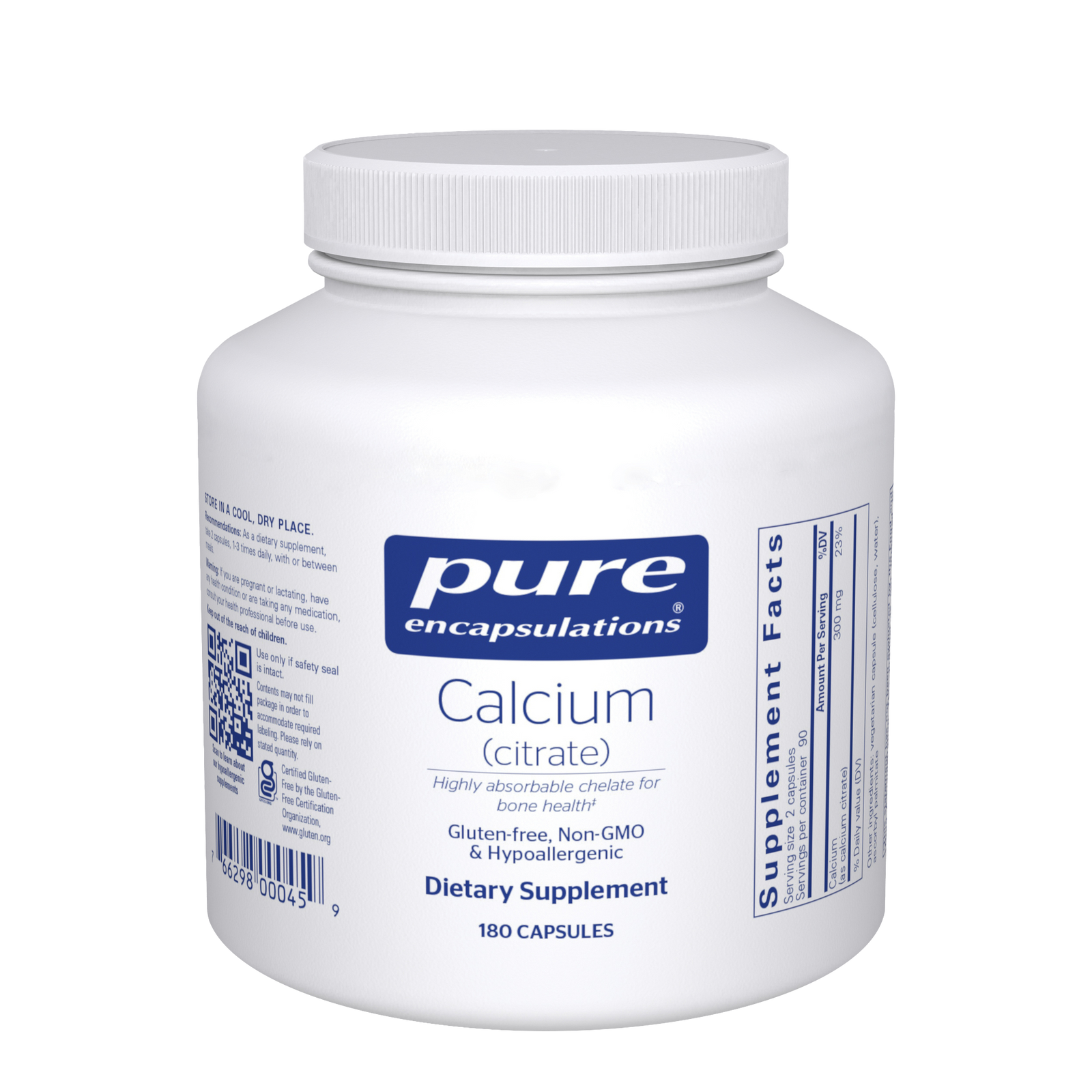 Pure Encapsulations, Calcium (citrate) 180's 180 capsules