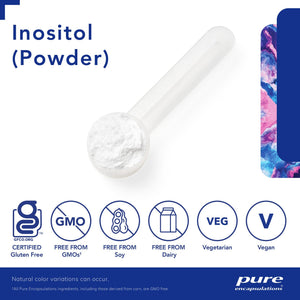 Pure Encapsulations, Inositol (powder) 250 g — Capsule size and certifications