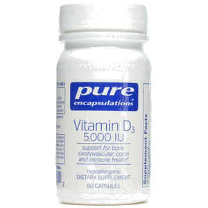 Pure Encapsulations, Vitamin D3 5000 IU 60 capsules