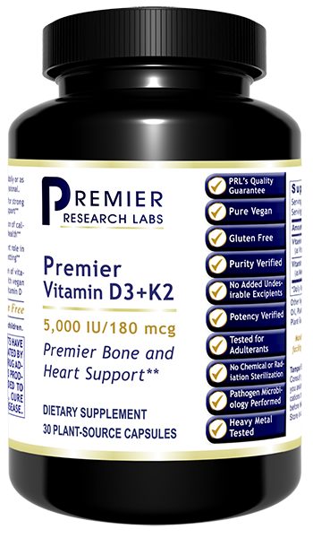 Premier Vitamina D3+K2 30 Cápsulas 