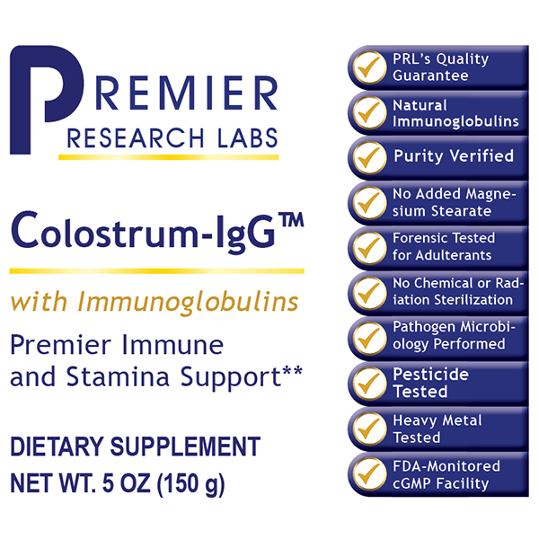 Premier Colostrum IgG - Health & Light Institute